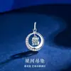 Colgante Inteligente Galaxia de Plata de Ley 925 Moda Lujo Accesible Nicho Alta Gama Zirconia Collar Geométrico de Anillo para Mujer