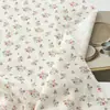 Patrón de Rayas Caladas Algodón Puro Estilo Coreano Fresco Tela Grado A para Cortinas de Madre y Bebé, Camisas y Vestidos
