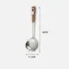 Colador Grande Espesado de Acero Inoxidable Cuchara para Fideos y Empanadillas Cuchara de Sopa Doméstica Separador de Grasa Cuchara Drenadora Comercial para Hot Pot