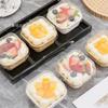 Forma Quadrada Descartável para Cupcake com Tampa Rolo Forma de Papel para Muffin Assar Bandeja Caixa de Embalagem para Bolo Jujuba Copo para Sobremesa