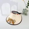 Sombrero de bebé de ala grande de dibujos animados, sombrero de copa vacío, sombrero de protección solar de verano para niños y niñas, sombrero de protección solar para niños, sombrero plegable