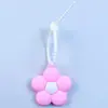 Colgante de Taza de Agua de Goma Suave de PVC Colgante de Flor Colorida Dopamina Llavero DIY Adorno de Flor Pequeña