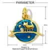 Collar Colgante de Corazón Goteante Planeta Luna Gato de Cobre Zircón Europeo y Americano Joyería Colgante Arcoíris Uva Champiñón para Mujer