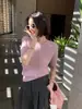 Moda de Hong Kong y Americana/¡Recomendado Ropa Nueva de Mujer Primavera 2026! Conjunto de Dos Piezas de Cárdigan Polo de Punto Trenzado