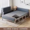 Cama plegable de uso doméstico con estructura de hierro, cama de siesta individual para viviendas de alquiler, cama doble portátil con estructura de hierro, cama simple de tablero duro, tipo económico