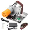 Pequeña Mini Lijadora de Banda Eléctrica Pulidora Máquina Afilar Afilador de Cuchillos Máquina de Lijado de Banco DIY Modelo