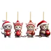 Ornamentos Criativos de Gatinho de Natal Transfronteiriços Pingentes de Carro Pingentes de Mochila Árvore de Natal Decorações para Casa