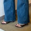 Sandalias de Tira de Dedo con Tacón Alto y Chanclas Vintage Moda Sencilla Elegantes Chanclas para Usar Afuera Zapatillas Tacón de Aguja Tacones Altos Casuales para Mujer