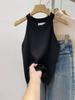 Chaleco de Punto con Cuello Halter y Cuello Redondo Dopamine Youthful para Mujer Ropa de Exterior Verano 2026 Top Corto sin Mangas Chic