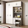 Conjunto Combinado de Armario y Escritorio para Uso Doméstico en Dormitorios Pequeños, Habitaciones Infantiles, Escritorio de Computadora con Armario, Escritorio de Escritura