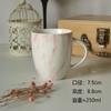 Caneca com textura de mármore feita à mão com fluxo de água, cheia de sentimento artístico, cada caneca é um produto único