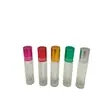 Atacado 4ml Transparente Padrão Vertical Frasco Roll-on Amostra de Perfume Frasco de Vidro Portátil para Viagem Reembalagem Frasco para Óleo Essencial de Massagem