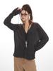 Heyhenry Cárdigan Americano Holgado con Cuello en V Camiseta de Manga Larga para Mujer Primavera y Otoño 2025 Top Exterior Casual Perezoso