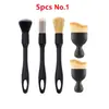 Juego de Cepillos para Detallado de Automóviles Cepillo Suave Kit de Cepillos de Limpieza para Interiores de Automóviles para Rejillas de Aire Tablero Espacios Cepillo de Lavado de Doble Cabeza