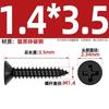 Tornillos Autoperforantes de Cabeza Plana Cruz Negra Endurecida Ka Tornillos Pequeños de Cabeza Avellanada M1M1.2M1.7M2M2.6M3M4Mm