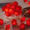 Luces LED de rosa pequeñas luces intermitentes luces de cadena dormitorio flores decorativas luces de batería fiesta boda habitación luces de cadena románticas para declaración de amor