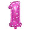 Directo de fábrica 16 pulgadas globos digitales de aluminio rosas 0-9 50 por paquete de globos de papel de aluminio impresos al por mayor