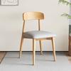 Todas as cadeiras de madeira maciça cadeira de jantar banqueta doméstica cadeira de encosto nórdico simples moderno Internet vermelho creme estilo branco mesa de jantar e cadeira