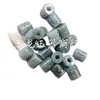 Jadeíta Jade Azul Agua Agujero Grande Passepartout Jade Cuentas Sueltas Verde Aceite Ruyi Columna Recta Tubo Recto Accesorios para Joyería Cuentas