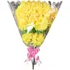 El ramo de flores para el Festival Qingming Flores de crisantemo para el culto a los antepasados Flores para barrer tumbas Suministros para lápidas Flores de sacrificio Flores de seda Flores de plástico