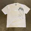 Talla Grande 50-150 kg Usable Casual Holgada de Algodón Puro Manga Corta Cómoda Suelta Versátil Cuello Redondo Camiseta