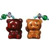 Palo de Rosa y Sándalo Verde Oso de Juguete Oso de Peluche Talla Colgante para Teléfono Móvil Accesorio para Bolso Accesorio