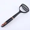 Exclusivo transfronteiriço: Conjunto de utensílios de cozinha de nylon de nove peças com cabos banhados a ouro rosa, incluindo conchas de sopa e espátulas, para uso na cozinha