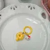 Hebilla de Resorte I81 Llavero Lindo de Dibujos Animados Gato Donut Gato Siamés Estilo Ktins Colgante para Mochila Escolar Auriculares