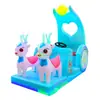 Coche eléctrico de diversión tipo delfín cuadrado iluminado para niños y padres, vehículo de dos plazas a batería para zonas escénicas y parques, equipo de diversión de puesto