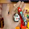 Llavero de Muñeco de Panda Rojo de Bambú Lindo de Dibujos Animados Colgante para Ropa Coche Mochila Llavero Creativo