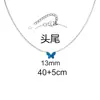 Transfronterizo en Vivo Más Vendido Collar de Mariposa de Titanio de Alta Calidad Doble Cara Lujo Ligero Simple Fresco 18K No se Cae