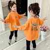 Camiseta Manga Longa Estampa Fofa Outono Inverno Infantil Algodão Puro 2026 Nova Estilosa Fashionável Crianças Médias e Grandes Gola Redonda Camiseta Básica