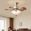 Lámpara de ventilador vintage, popular lámpara de ventilador de techo retro para restaurantes, lámpara de ventilador de estilo chino nuevo con aspas rectas para sala de estar y estudio, lámpara de ventilador protectora para los ojos