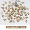 Novo copo de vidro especial em forma de champanhe para unhas acessórios planos para unhas octogonal coração gota d'água estrela de cinco pontas joias DIY