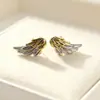 Brincos de Asa Personalizados Europeus e Americanos Homens e Mulheres Moda de Alto Padrão Luxo Leve Versátil Textura Tridimensional Brincos de Asa Atacado