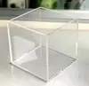 Caixa Transparente de Acrílico Colorida Vitrine para Exposição à Prova de Poeira Mesa Figura de Modelo Brinquedo Armazenamento Caixa de Sapatos