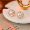 Widney Joyería de Lujo Ligero Geométricos Diamante Perla Pendientes Collar Alto Sentido Elegante Moda Elegante Traje Venta al por Mayor