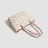 Bolso de Hombro Tote Estampado para Mujer GDCK Albaricoque PU Gran Capacidad Bolso de Mano para el Trabajo