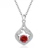 Colgante de Plata de Ley S925 con Diamantes Completos Estilo Ins Transfronterizo Europeo y Americano Collar de Gota de Agua con Doce Piedras de Nacimiento para Mujer Amazon