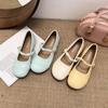 Zapatos Mary Jane con Velcro para Falda Estilo Coreano Brisa de Verano para Mujer 2025 Nuevos Zapatos Planos de Punta Redonda para Mujer