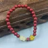 Pulsera de cinabrio boutique este año de vida pulsera de anillo único anillo liso doble valiente joyería para hombres y mujeres regalo fábrica al por mayor