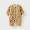Mameluco Acolchado de Algodón para Bebé 120g Algodón Engrosado Acolchado Mono de Otoño e Invierno Ropa de Abrigo para Niños Traje Acolchado para Gatear