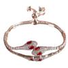 Livro Vermelho Estilo Quente Minimalista Super Brilhante Zircônia Cobra Pulseira Individual Versátil High-End Cordão Ajustável Acessórios