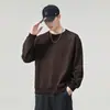 Nova blusa de moletom masculina de outono estilo americano, raglan, retalhos, gola redonda, relaxada e casual, com um apelo casual e durável.