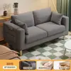 Sofá apartamento pequeño minimalista moderno tres doble habitación de alquiler dormitorio sala de estar tela de celebridad de internet tipo económico de madera simple