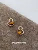 Argola de Prata 925 Pedra Natural Olho de Tigre Formato de Cabaça Sorte e Prosperidade Novo Estilo Chinês Brincos Retrô para Mulheres Tendência Joia de Orelha de Prata 925