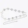 Cadena para la cintura para mujer, Cinturón de cadena de metal y concha de alta gama, Accesorio de cintura de moda y versátil para vestido, Cadena para jeans