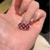 Anel de Rubi Sangue de Pombo Natural para Mulheres 2025 Novo Acessível Luxo Moda de Ponta Versátil Anel Aberto