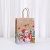 Bolsas de Papel Kraft Impresas de Hombre de Jengibre Más Vendidas Transfronterizas, Bolsas para Empaquetar Regalos de Navidad, Bolsas para Regalos de Fiesta