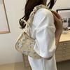 Bolsa Transversal de Ombro Único Casual e Moderna para Mulheres 2025 Outono Novo Estilo Simples e Fresca Bolsa Axilar de Grande Capacidade para Mulheres